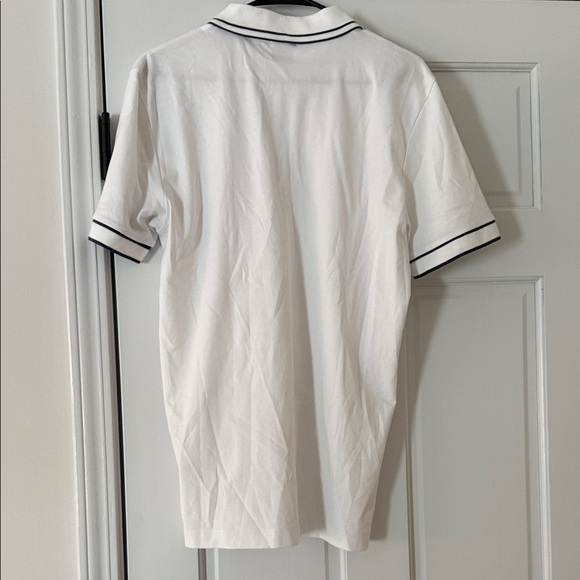 Hugo Boss White Polo with Navy Trim size M New - Picture 6 of 6